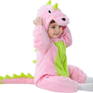 18-24 Months Pink Dinosaur Costume Toddler Girls Animal Dress Up Baby Halloween